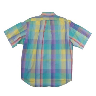 Ralph Lauren Blaire Shirt Men's Size Large Multicolor Pastel Plaid Cotton Y2K - Image 2