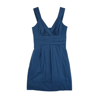 BCBGMAXAZRIA Cocktail Dress Women's Size 2P Blue Pleated Mini Kentucky Derby - Image 2