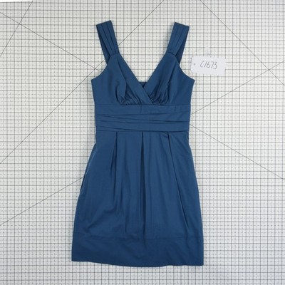 BCBGMAXAZRIA Cocktail Dress Women's Size 2P Blue Pleated Mini Kentucky Derby - Image 7