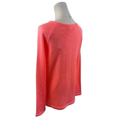 Lilly Pulitzer Danette Sweater Papaya Punch Sunny Intarsia Knit Top Size Medium - Image 4