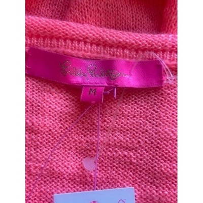 Lilly Pulitzer Danette Sweater Papaya Punch Sunny Intarsia Knit Top Size Medium - Image 5