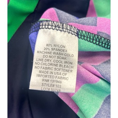 Jude Connally Geometric Print Dress 3/4 Sleeve Tunic Multi Color Size Small - Image 5