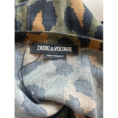 Zadig & Voltaire Remo Leo Green Black Leopard Camo Print Dress Size Large - Image 4