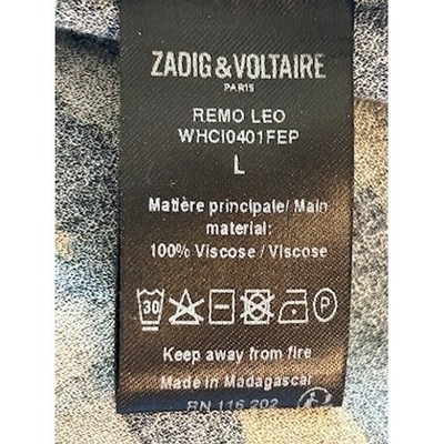 Zadig & Voltaire Remo Leo Green Black Leopard Camo Print Dress Size Large - Image 5