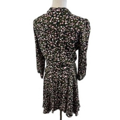 Zadig & Voltaire Raspail Leo Dress Women's Long Sleeve Camo Floral Size Large - Image 4