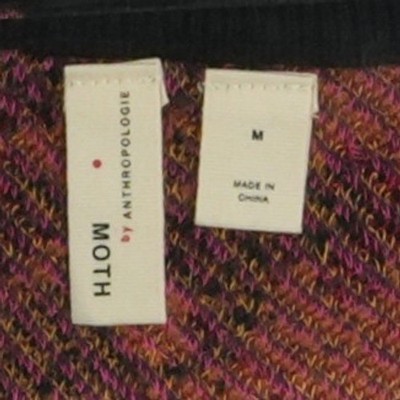 Moth Anthropologie Cardigan Sweater Jacket Women's Size Medium Black Floral - Image 5