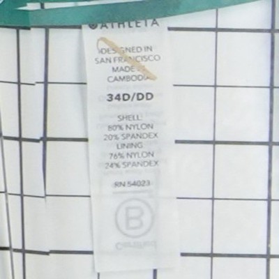 NWT Athleta Bikini Set Womens Size 34D DD Medium Green Tie Dye Underwire Bathing - Image 5