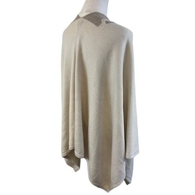 J.McLaughlin Rachel Wrap Heather Oatmeal Merino Wool Open Cardigan One Size $288 - Image 3
