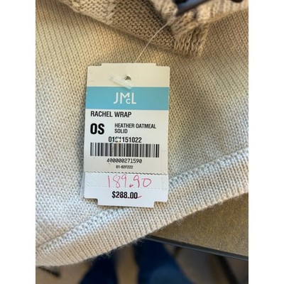 J.McLaughlin Rachel Wrap Heather Oatmeal Merino Wool Open Cardigan One Size $288 - Image 6