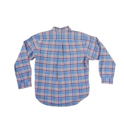 Ralph Lauren Men's Size Large Blue Pink Plaid Classic Fit Cotton Shirt Top - Image 2