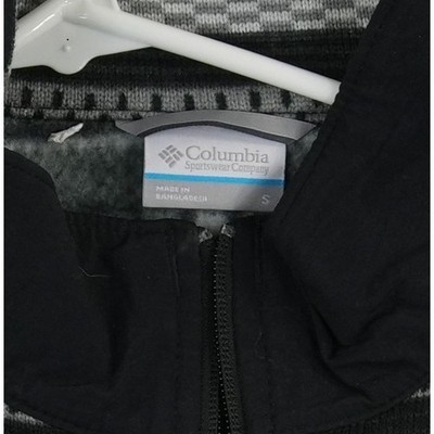 Columbia Men's Size Small Black Sweater Weather II Printed Half Zip Fleece Top - Image 4