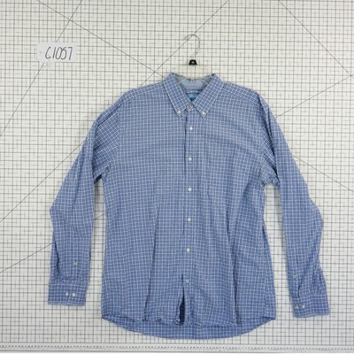 J McLaughlin Button Down Shirt Men's Size XL Blue Check Plaid Fit 100% Cotton - Image 6