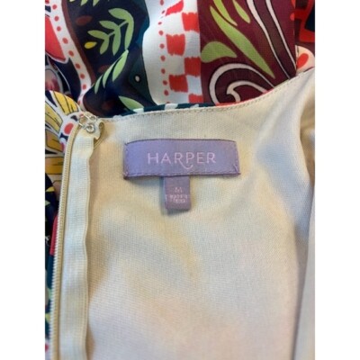 NWOT Harper Paisley Maxi Dress Bohemian V-Neck Flowy Party Dress Size Medium - Image 6