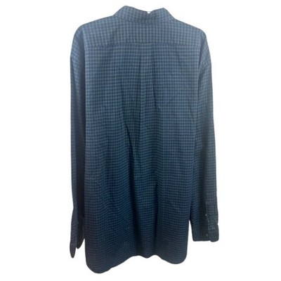 Ralph Lauren Mens Green Blue Plaid Long Sleeve Button Down Shirt Size 2XLT - Image 2