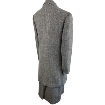 Vintage M.P.M. Originals Gray Tweed Wool Skirt Suit Set Blazer Women's Size 12 - Image 2