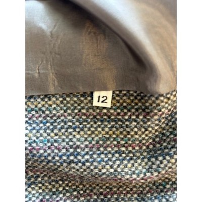 Vintage M.P.M. Originals Gray Tweed Wool Skirt Suit Set Blazer Women's Size 12 - Image 4