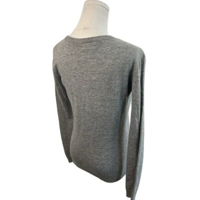 Artisan NY Reindeer Sweater Crewneck Holiday Christmas Winter Gray Size Medium - Image 3