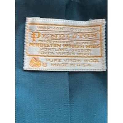 Pendleton Teal 100% Virgin Wool Blazer Women's Classic Career Jacket Size 10 USA - Image 5