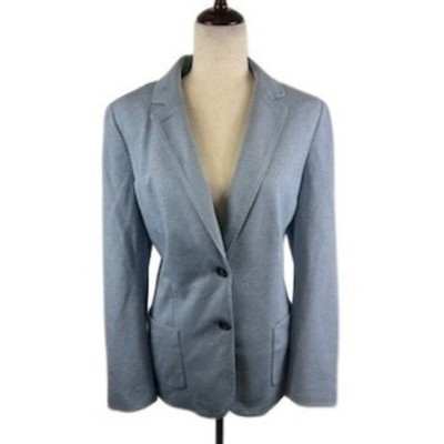 Talbots Aberdeen Blazer Jacket Blue Gray Career Women's Size 16