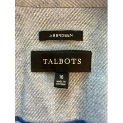Talbots Aberdeen Blazer Jacket Blue Gray Career Women's Size 16 - Image 5