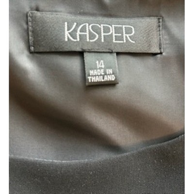 Kasper Houndstooth Blazer Jacket Set Black White w/Cami Career Women's Size 14 - Image 6