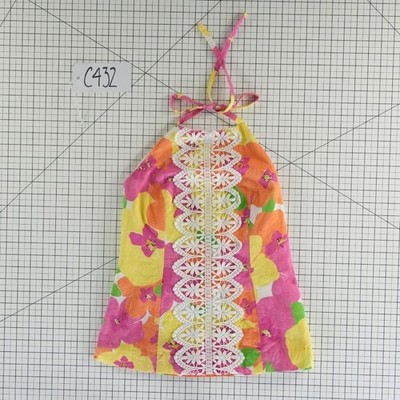 Lilly Pulitzer Halter Top Women's Size 2 Pink Orange Floral Eyelet Lace - Image 7