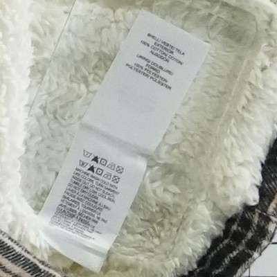 Lucky Brand Sherpa Shirt Jacket Women's Size Small Tan Black Plaid Lined Fleece - Image 4