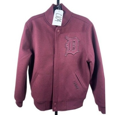 Pro Standard Detroit Tigers Men's Size Small Burgundy Wool Blend Varsity Jacket - Image 8