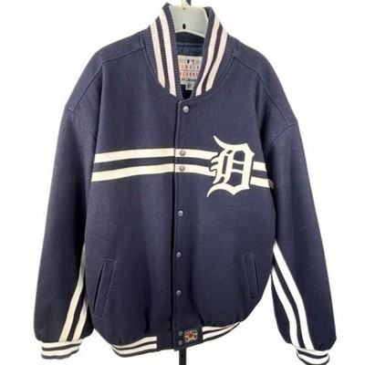 Vintage Detroit Tigers Varsity Jacket Coat Men's Size XXL Wool MLB