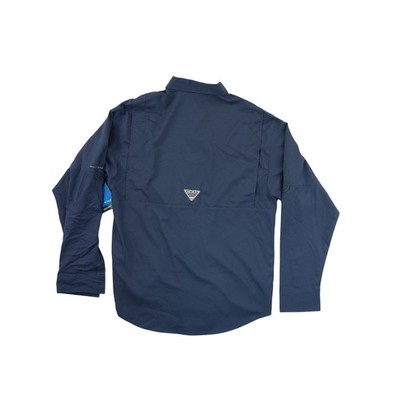 NEW Columbia PFG Tamiami Shirt Men's Size Small Navy Blue UPF 40 - Image 2