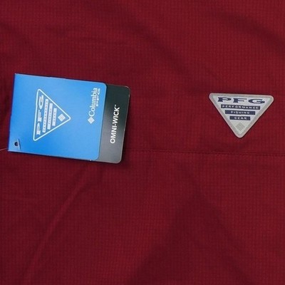 NEW Columbia PFG Tamiami Shirt Men's Size Small Red UPF 40 Vented - Image 5