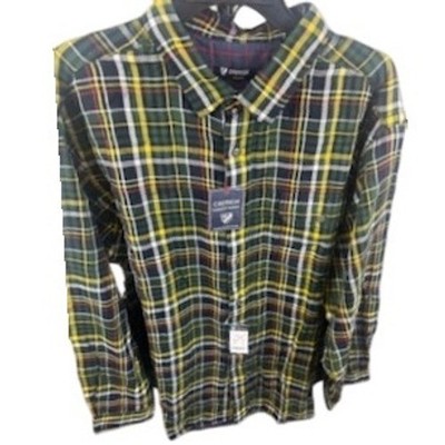 New Cremieux Classics Mens Plaid Button Down Long Sleeve Shirt Sycamore Size XXL - Image 2