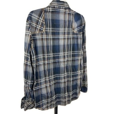Buckle Black Label Men's Size Large Plaid Slim Fit Long Sleeve Button Top Shirt - Image 3