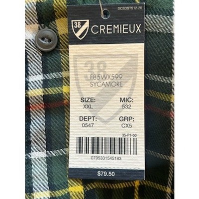 New Cremieux Classics Mens Plaid Button Down Long Sleeve Shirt Sycamore Size XXL - Image 7