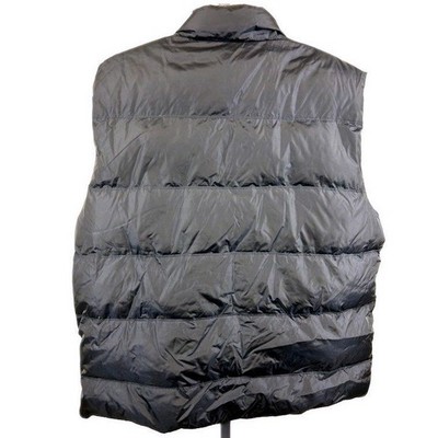 Orvis Down Puffer Vest Men's Size XL Navy Blue Orange Lined Full Zip - Image 3