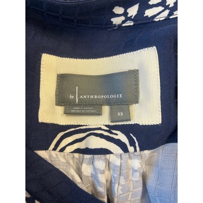 Anthropologie Tiered Button Down Maxi Dress Paisley Long Sleeve Boho Size XS - Image 3