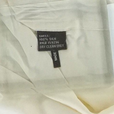 J.McLaughlin 100% Silk Blouse Women's Size Small Cream Ivory Button Shirt Top - Image 6