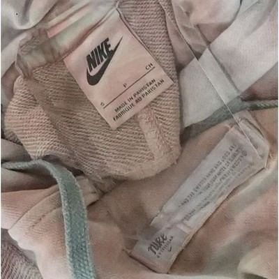 Nike Hoodie Tie-Dye Sweatshirt Women's Size Small Sage Green Pink Pullover - Image 4
