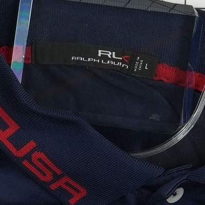 Ralph Lauren RLX Polo Shirt Men's Size Large Navy Ryder Cup USA Golf Top - Image 4
