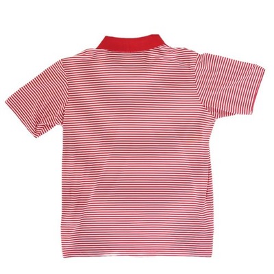 Russell Athletic Polo Top Shirt Mens Size Large Louisville Cardinals Red Striped - Image 2