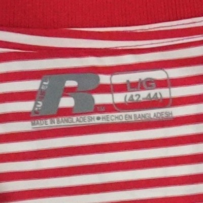 Russell Athletic Polo Top Shirt Mens Size Large Louisville Cardinals Red Striped - Image 3