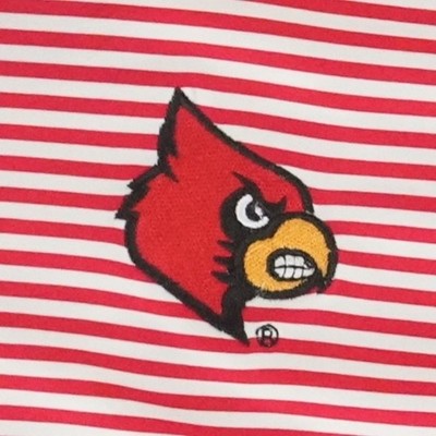 Russell Athletic Polo Top Shirt Mens Size Large Louisville Cardinals Red Striped - Image 5
