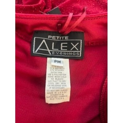 Alex Evenings Red Metallic Camisole & Jacket Set Holiday Size Medium Petite MP - Image 5