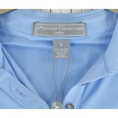 New Masters Collection Golf Polo Top Women's Size Small Blue Logo Performance - Image 6