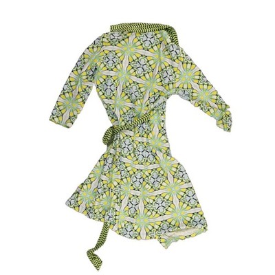 J McLaughlin Wrap Dress Women's Size Small Green Yellow 3/4 Sleeve Jersey - Image 3