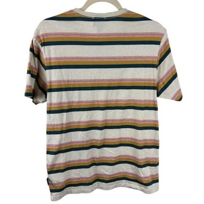 Patagonia Men's Size Small Organic Cotton Striped Pocket T Shirt Top - Image 2