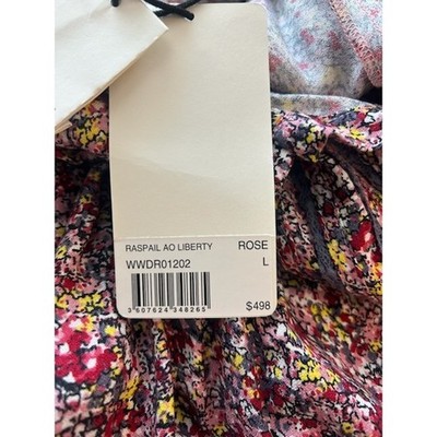 NWT Zadig & Voltaire Raspail Liberty Rose Floral Print Dress Size Large $498 - Image 4