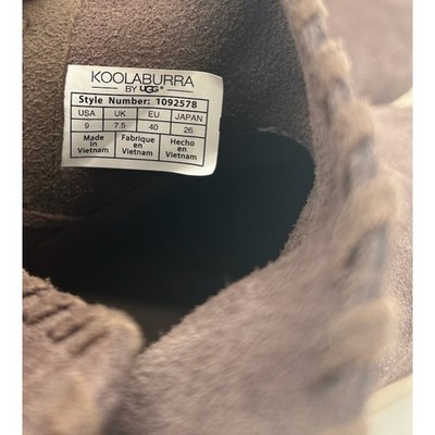 Koolaburra by UGG Suede Ankle Boots Women's Pull On Casual Brown Size US 9 - Image 5
