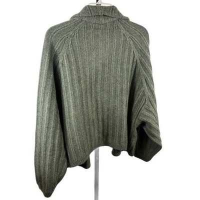 Lululemon Green Ribbed Knit Shawl Collar Sweater Shrug Cardigan Size M L - Image 2