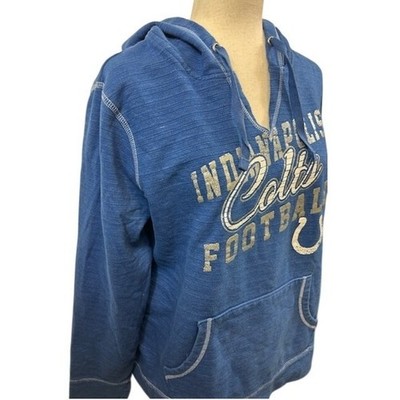 NFL Indianapolis Colts Women's XL Blue Football Team Apparel Hooded Sweatshirt - Image 2